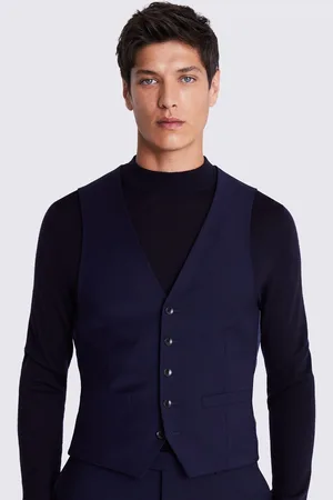 DKNY Slim Fit Blue Ink Waistcoat40 R