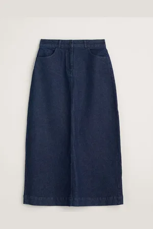 Seasalt Cornwall Fruit Tree Midi Denim Skirt46