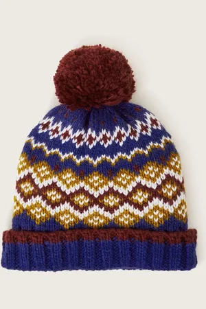 Monsoon Fair Isle Pattern Knitted Bobble Hat6