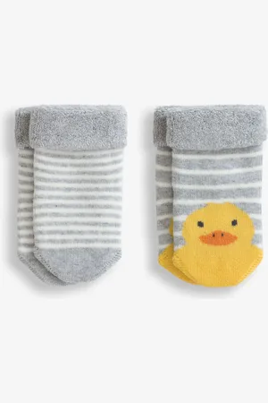 JoJo Maman Bébé 2-Pack Baby SocksDo 6 miesięcy (50