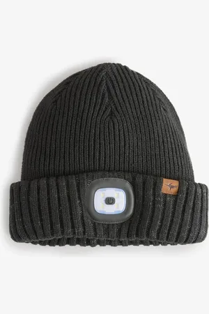 Sealskinz Heydon Waterproof Cold Weather Led Roll Cuff Black BeanieS-M