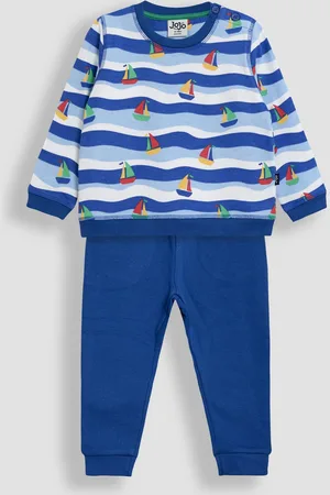 JoJo Maman Bébé Printed 100% Cotton Sweatshirt & Joggers Set8086 cm