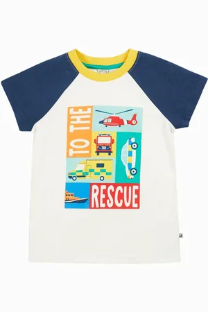 Frugi White Reid Raglan 100% Organic Cotton T-Shirt128134 cm