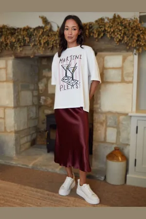 Threadbare Satin Midi Skirt42