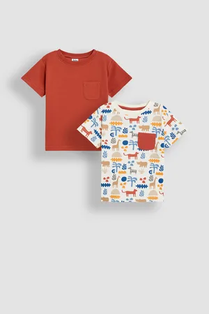 JoJo Maman Bébé Printed and Plain T-Shirts 2 Pack116122 cm