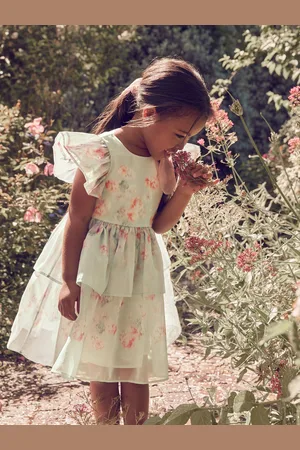 Laura Ashley Garden Rose Border Print Organza Dress5 lat (110 cm)