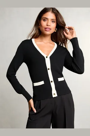Lipsy London Tipped V-Neck Knitted Cardigan44