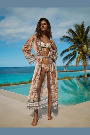 Lipsy London Printed Sheer Maxi KimonoS