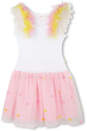 Billieblush Pink Mesh Tulle Party Dress With Ruffle Sleeve Detail116122 cm