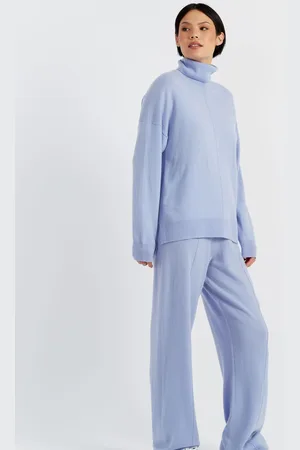 Chinti & Parker Blue Relaxed Roll Neck SweaterXS