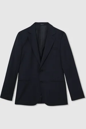 Reiss Hatch Wool-Blend Single-Breasted Textured Blazer46