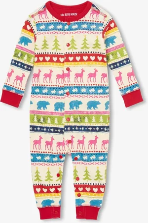 Hatley Blue Fairisle Pattern 100% Cotton Adult Union Suit3