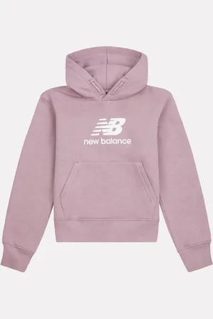 New Balance Girls Brush Back Stacked Logo Hoodie10