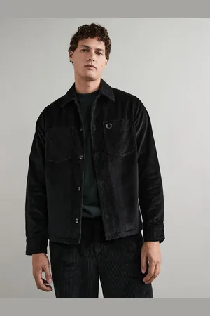 Fred Perry 100% Cotton Corduroy Black OvershirtXXL