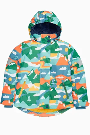 Frugi Blue Waterproof Wavy Stars Snow And Ski Coat4