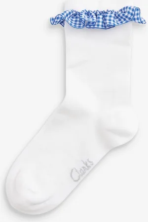Clarks Zestaw 2 par szkolnych skarpetek dziewczęcych do kostki 9-12 Jnr