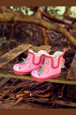 JoJo Maman Bébé Cosy Lined Unicorn Ankle WelliesEU 24 (UK 7)