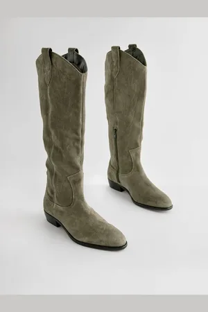 Next Forever Comfort Suede Stitched Western Cowboy Knee High BootsEU 42 (UK 8)