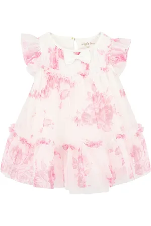 Angels Face Rosebud Flower White Dress8086 cm