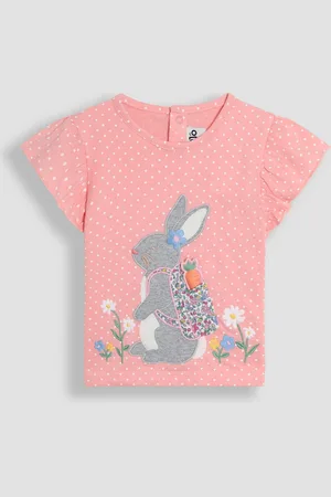 JoJo Maman Bébé Frill Sleeve 100% Cotton T-Shirt116122 cm
