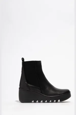 Fly London Bagu Black Wedge BootsEU 36 (UK 3)