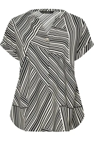Evans Button Detail Black Blouse50