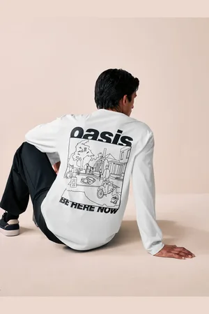 Next Koszulka z długim rękawem i grafiką zespołu Oasis, 100% bawełnaM