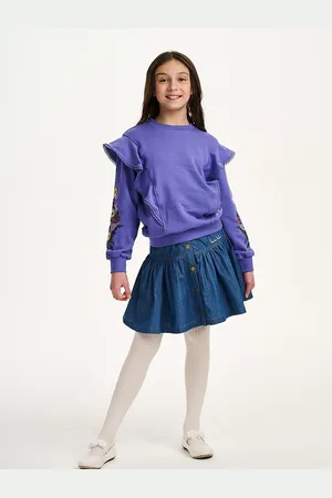 NICOLE MILLER Niebieska spódnica z tkaniny chambray, 100% bawełny4 lat (104 cm)