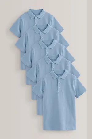 Next Bawełniane szkolne koszulki polo z krótkim rękawem, 100% bawełna (3-16 lat)9 lat (134 cm)