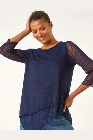 Roman Animal Print Burnout Asymmetric Tunics38