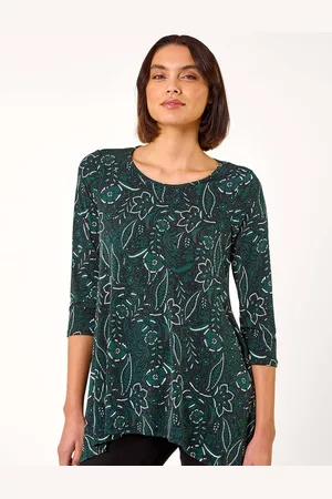 Roman Floral Print Swing Tunic Top40