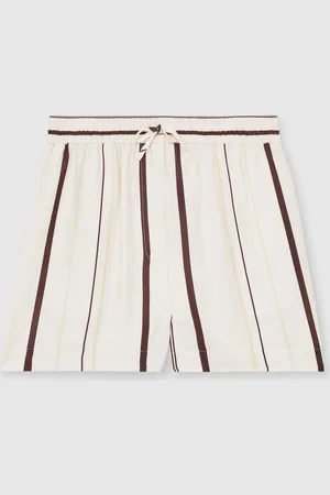 Reiss Carlotta Stripe-Print Drawstring Shorts44