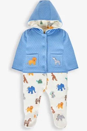 JoJo Maman Bébé 2-Piece Safari Sleepsuit & Jacket SetNoworodek