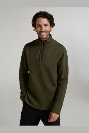 Mountain Warehouse Mens Beta Contrast Zip-Neck T-ShirtXS