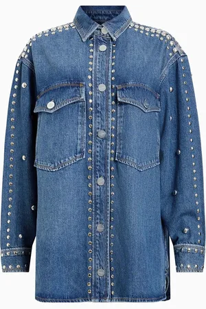 AllSaints AllSaints Alba Stud 100% Cotton ShirtL