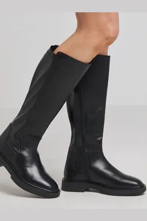 Simply Be Stretch Back Panel Flat Knee High Boots In Extra Wide Fit Super Curvy CalfEU 41 (UK 7)