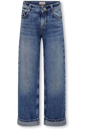 ONLY Blue Loose 100% Cotton Fold Up Jeans12 lat (152 cm)