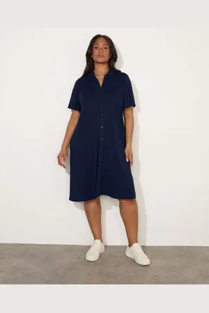 Live Unlimited London Curve Flutter Sleeves Shirt Jersey Dress56