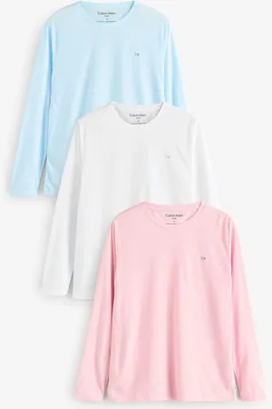 Calvin Klein Pink Assorted Long Sleeve T-Shirts 3 PackL