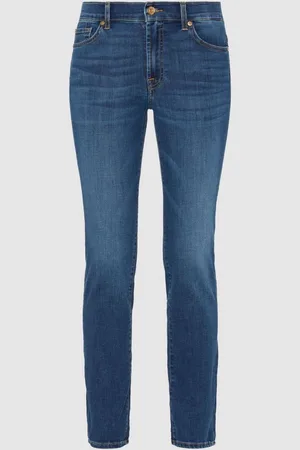 7 for all Mankind Mid Blue Roxanne Mid Rise Slim Leg Jeans29 R