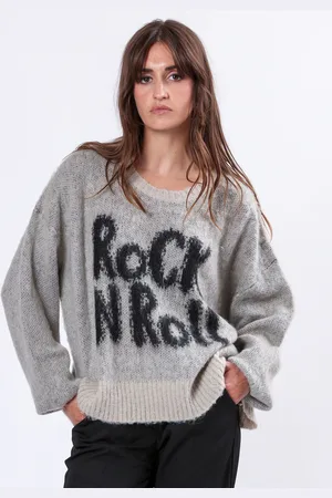 Religion Oversized Heart Jumper with Rock N Roll Jaquard42