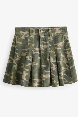 Next Plisowana spódnica mini z denimu, 100% bawełna38tall