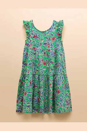 Joules Butterly Print Frill Sleeve Dress128134 cm