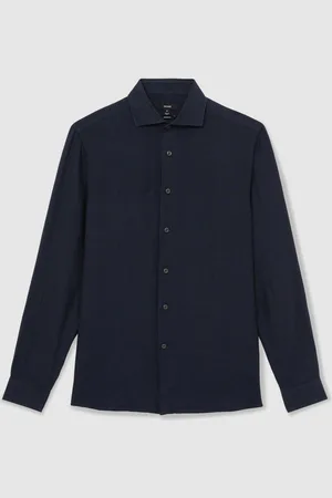 Reiss Ruban Linen Long-Sleeve ShirtS