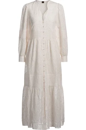 HUGO BOSS 100% Cotton Crochet Maxi Dress40
