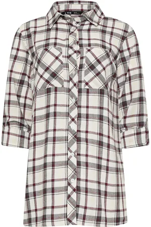 Long Tall Sally Check 100% Cotton Shirt38 Wysoki