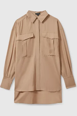 Reiss Mirabelle Oversized Pocket Button-Through Shirt38