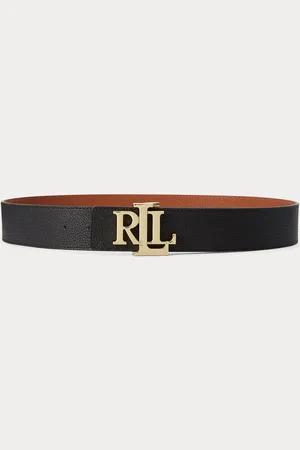 Ralph Lauren Reversible Monogram Logo Leather BeltS