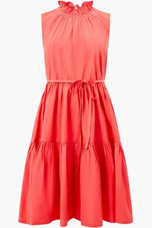 French Connection 100% Cotton Era Poplin Sleeveless High Neck DressL