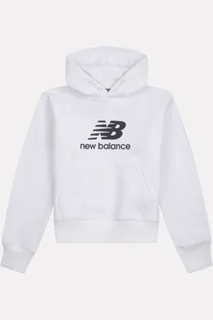 New Balance Girls Brush Back Stacked Logo Hoodie9